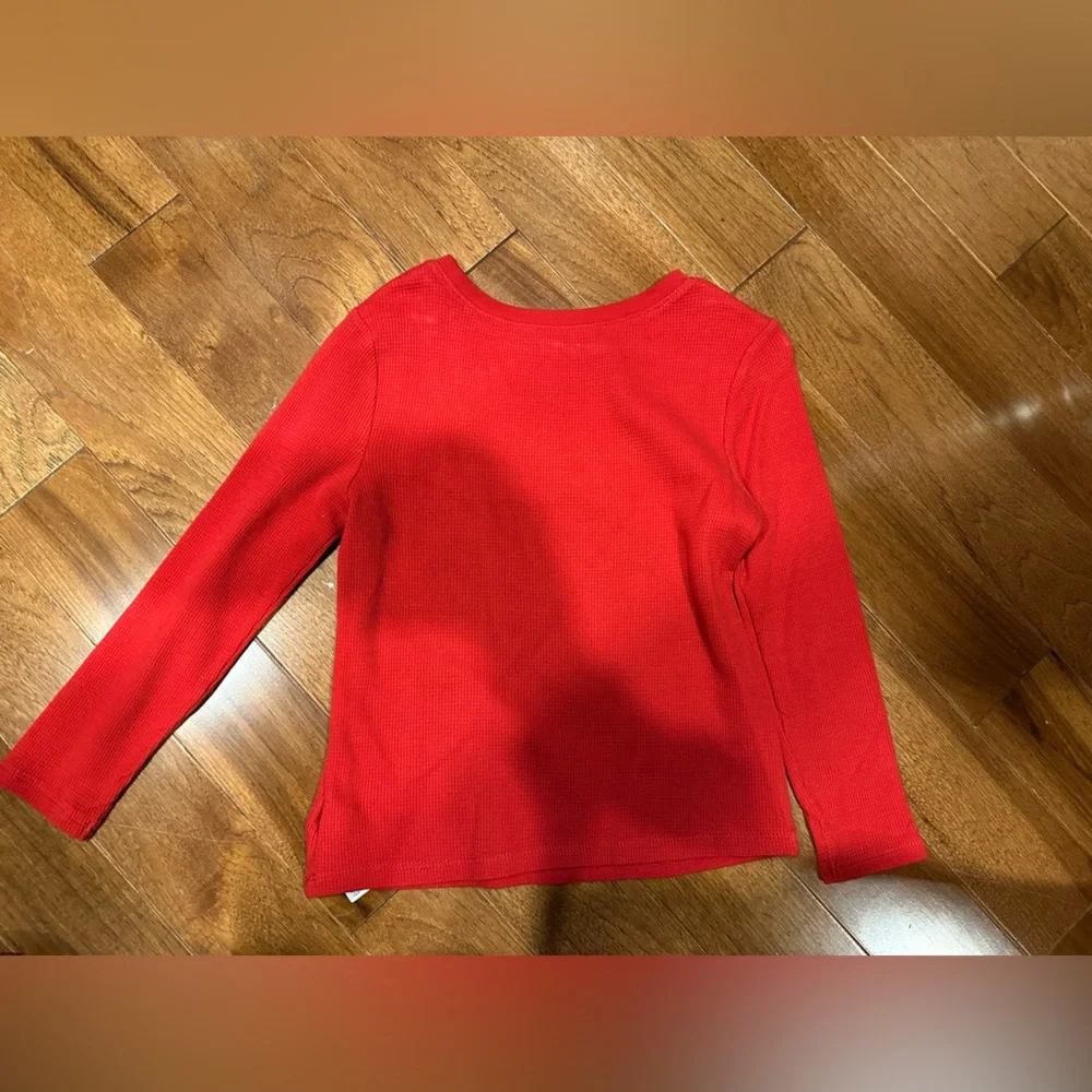 Old Navy Vibrant Red Kids Long Sleeve Tee
